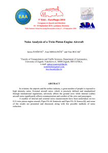 Noise Analysis of a Twin Piston Engine Aircraft