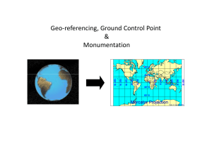 Concept of ground control points, their monumentation
