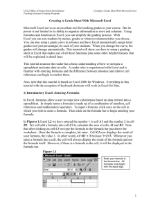 Creating A Grade Sheet With Microsoft Excel