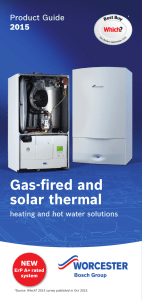Gas-fired and solar thermal