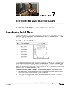 Configuring Switch Alarms