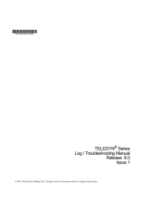 Telesyn Series Log/Troubleshooting Manual Release 8.0