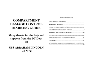compartment damage control marking guide