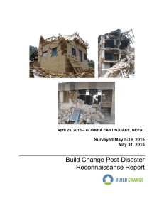 Build Change Post-Disaster Reconnaissance Report