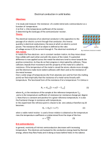 Electrical conduction in solid bodies