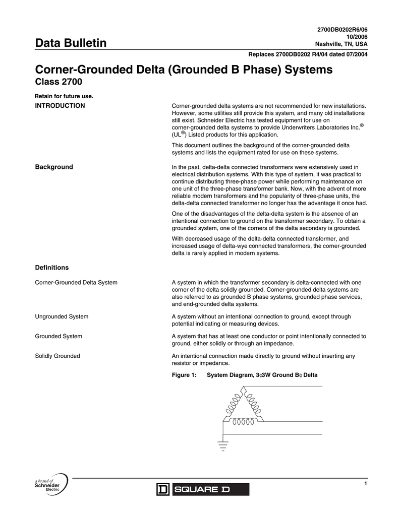 Corner Grounded Delta Transformer Wiring Diagram Of A