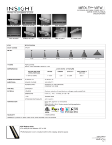 MEDLEY® VIEW II - Insight Lighting