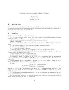 Isogeny invariance of the BSD formula