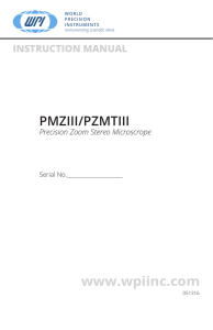 PZMIII Instruction Manual - World Precision Instruments