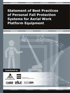 Statement of Best Practices of Personal Fall Protection