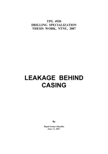 leakage behind casing