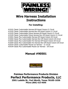 Wire Harness Installation Instructions