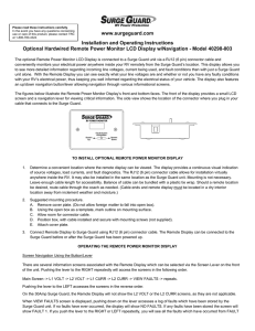 Users Manual for Remote LCD Display