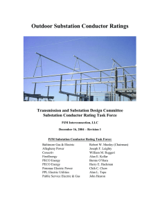 Outdoor Substation Conductor Ratings