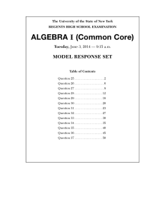 Model Response Set