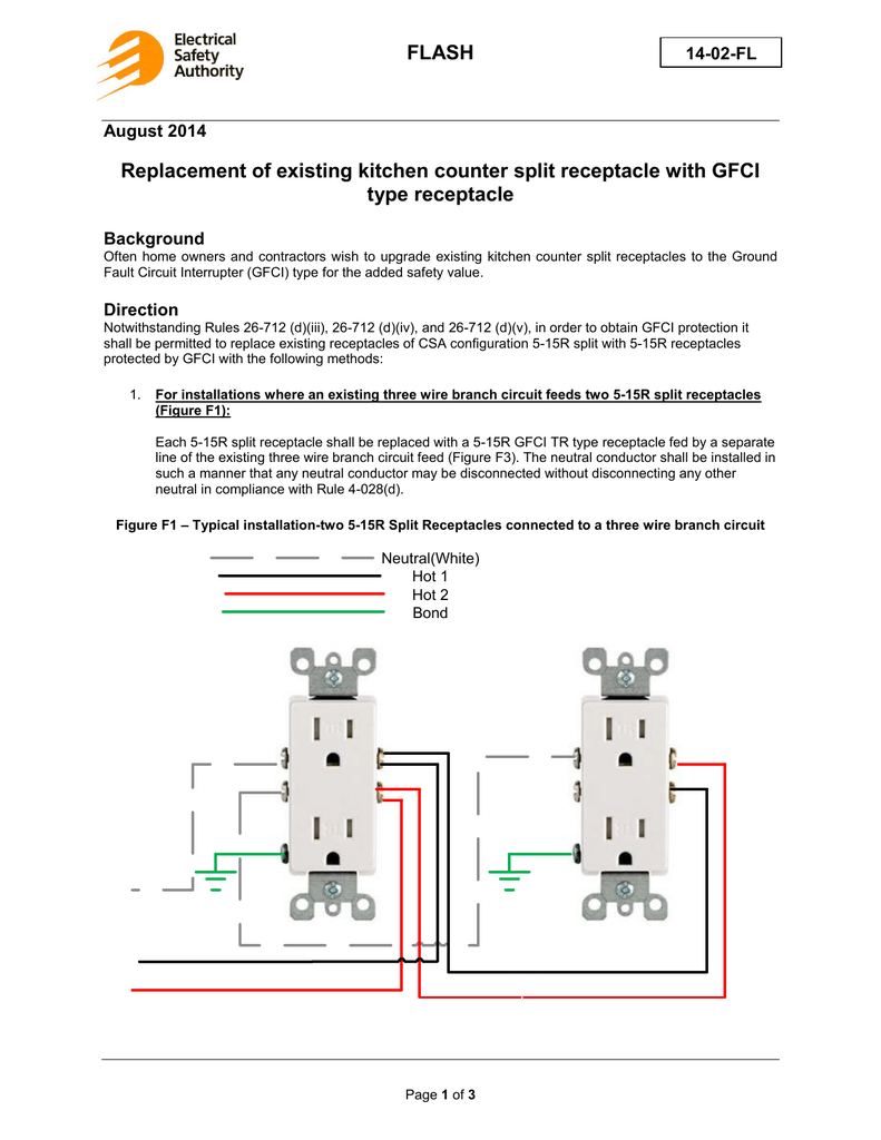 Flash Replacement Of Existing Kitchen Counter Split Receptacle