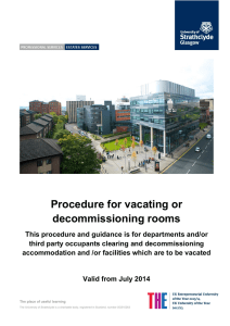 Vacating Rooms Policy - University of Strathclyde