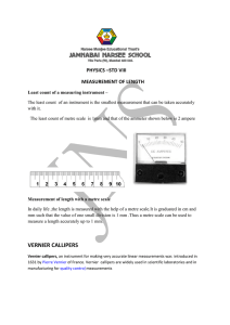 VERNIER CALLIPERS