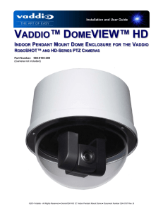DomeVIEW HD - Indoor Pendant Mount Manual application