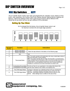 MBE AEPF Dip Switch Overview - Associated Equipment Company Inc