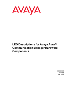 LED Descriptions for Avaya Aura™ Communication