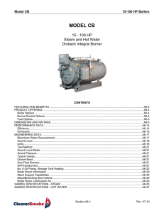 Model CB 15-100 HP Boilers - Cleaver