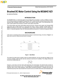 Brushed DC Motor Control Using the MC68HC16Z1