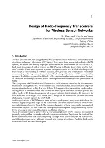 Design of Radio-Frequency Transceivers for Wireless Sensor