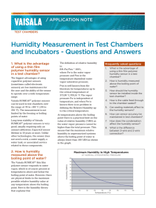 Humidity Measurement in Test Chambers