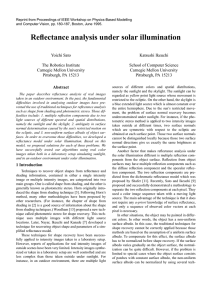 Reflectance analysis under solar illumination