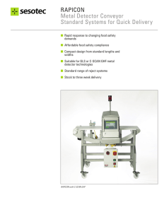 RAPICON Metal Detector Conveyor Standard Systems for Quick