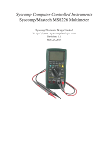 the DVM-101 Manual - Syscomp Electronic Design