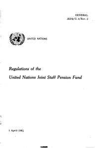 Regulations of the United Nations Joint Staff Pension Fund