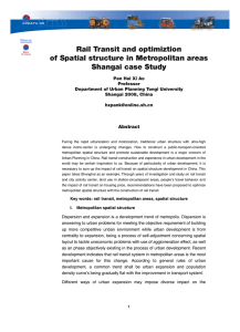 Rail transit and optimization of spatial structure in