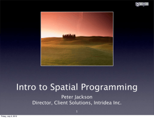 Intro to Spatial Programming