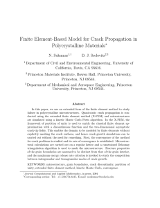 Finite Element-Based Model for Crack Propagation in
