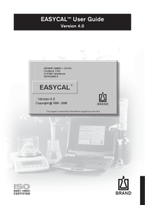 EASYCAL™ User Guide