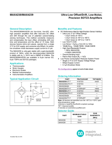 MAX4238/MAX4239 Ultra-Low Offset/Drift, Low