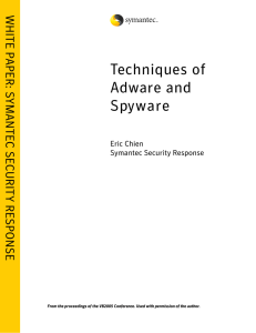 Techniques of Adware and Spyware