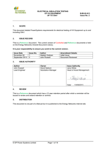 electrical insulation testing of hv equipment