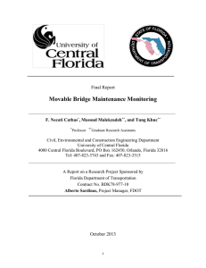 Movable Bridge Maintenance Monitoring