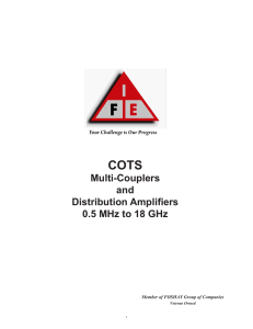 Multi-Couplers and Distribution Amplifiers 0.5 MHz to 18 GHz