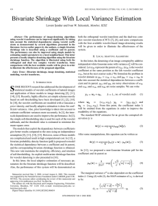 Bivariate shrinkage with local variance estimation