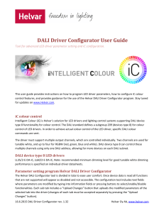 DALI Driver Configurator User Guide