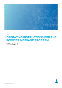 Operating instructions for the Invoicer message program