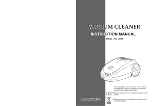 VACUUM CLEANER - Daewoo Electronics