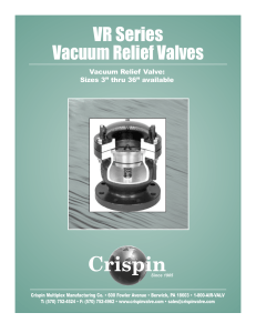 Vacuum Relief - Crispin Valves