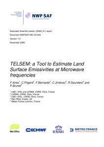 TELSEM: a Tool to Estimate Land Surface Emissivities at