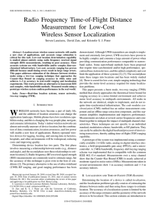 Radio Frequency Time-of-Flight Distance Measurement for Low