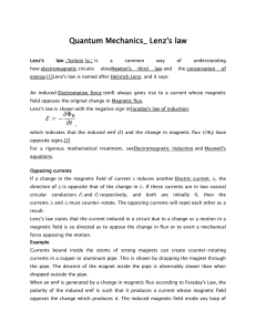 Quantum Mechanics_ Lenz`s law
